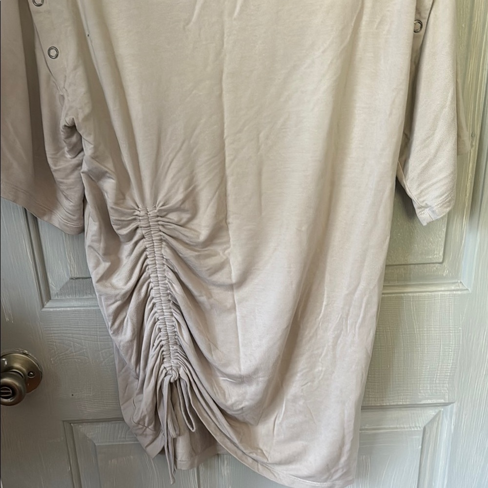 Tan Ruched Women's Top - Picture 2 of 6